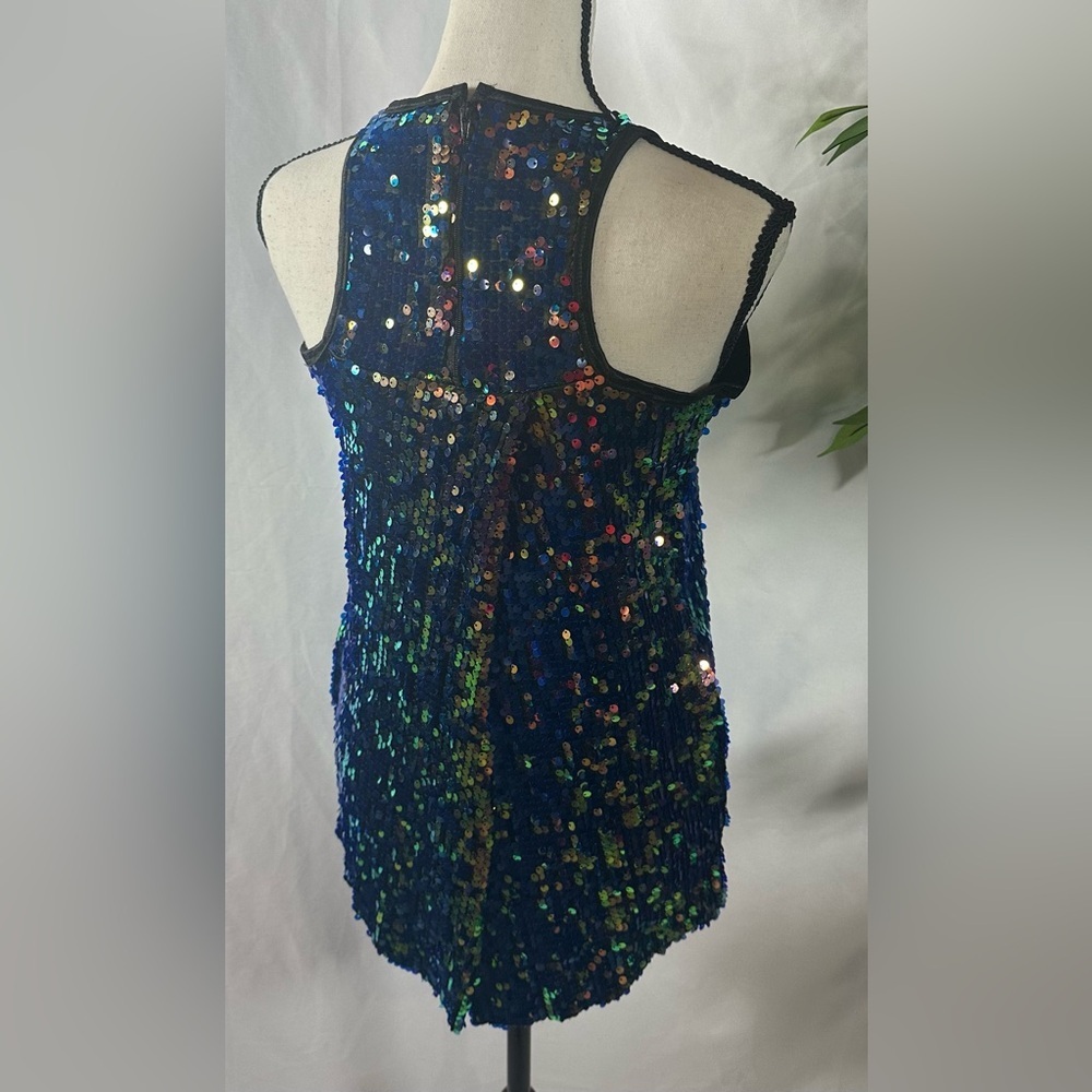 Balera Navy Sequin Tank Top - Picture 4 of 10